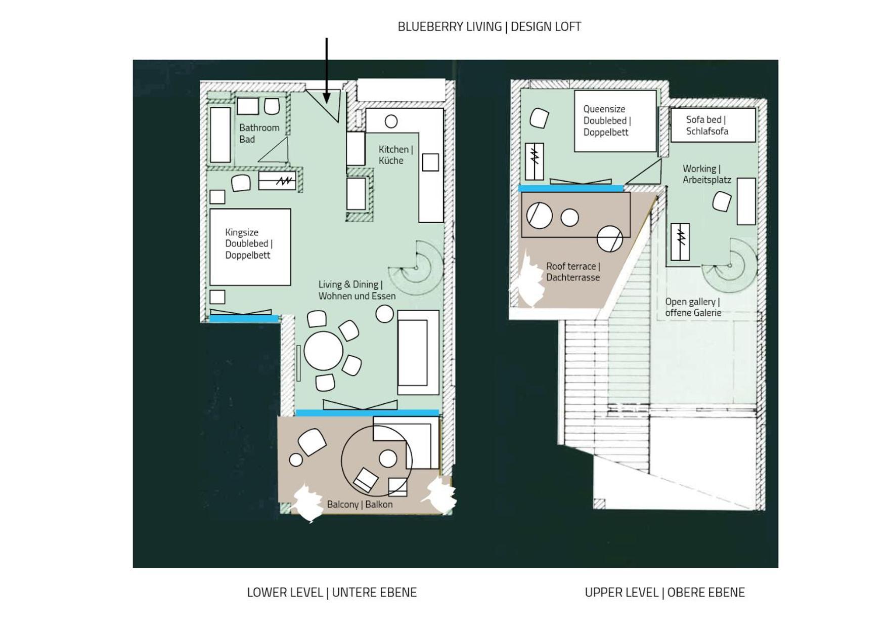 Blueberry Living - Design Loft Nahe Muenchen - Dachterrasse - S-bahn Apartment *